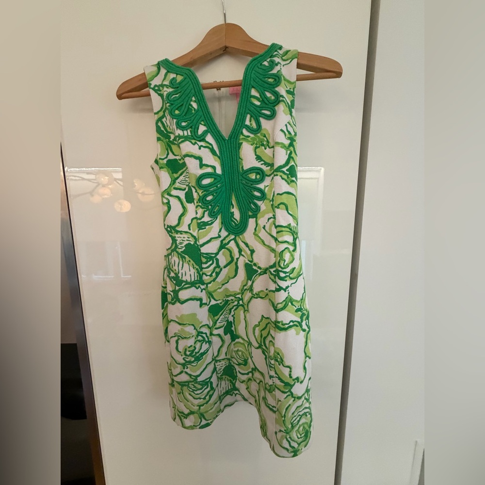 Lilly Pulitzer Green and White Midi Dress